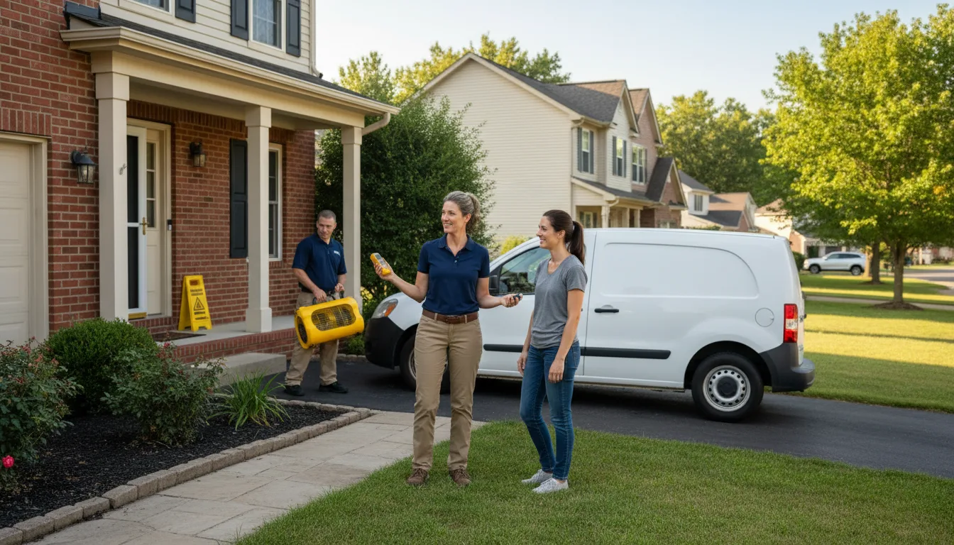 Residential water damage restoration in Cottonton, AL
